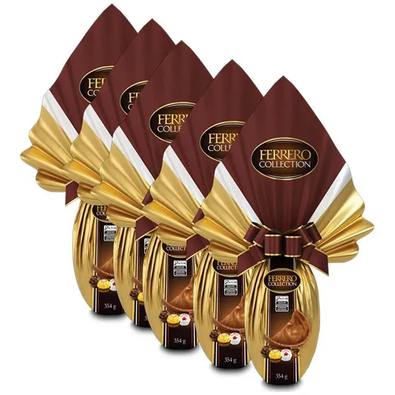 Ovo De Páscoa Ferrero Rocher Collection Kit 5 Unidades 354g.